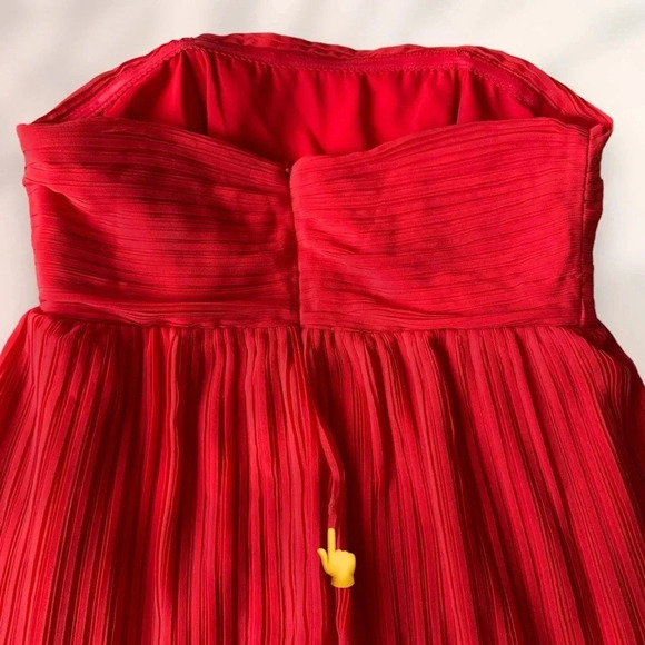 Fame and Partners Tiered Strapless Dress in Red Size 10 - Picture 11 of 11